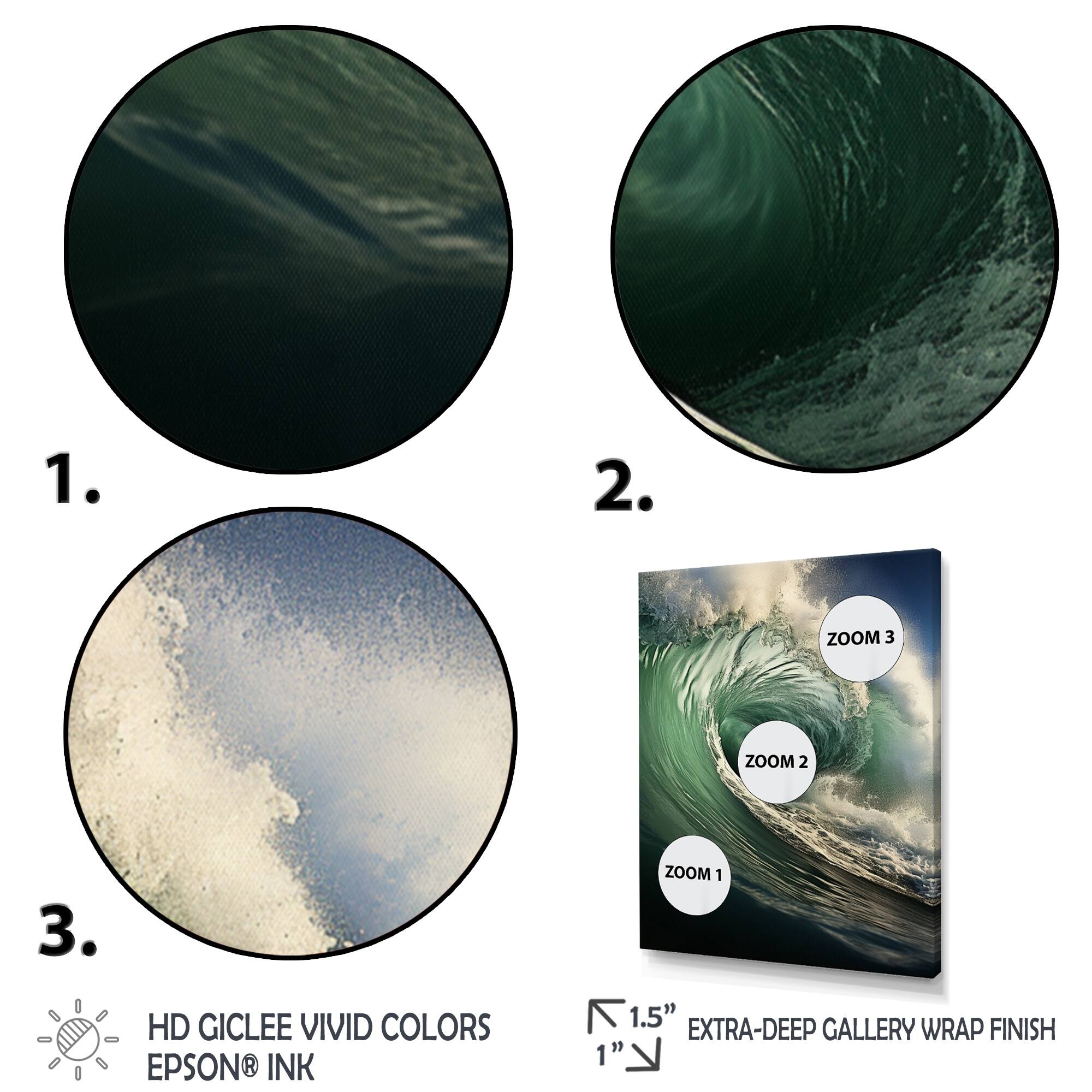 Designart "Coastal Majestic Waves I" Lighthouses Canvas Print Bed Bath & Beyond 38959900